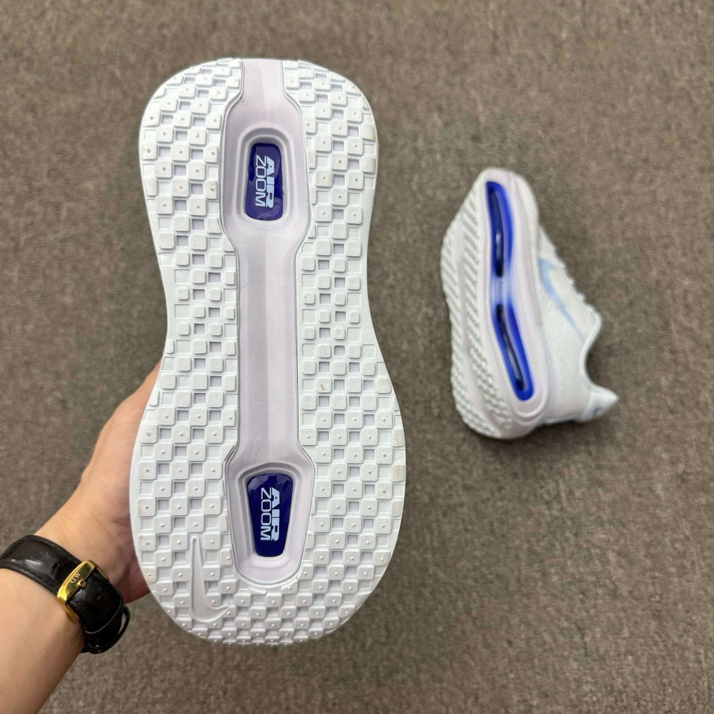 Nike Air Zoom White Blue Men's Running Shoes Breathable Casual Athletic Snea