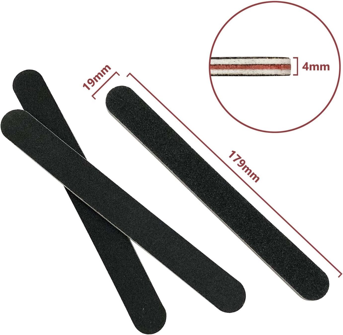 Nail File and Buffer Block, Professional Manicure Tools Kits, 100/180 Grit,