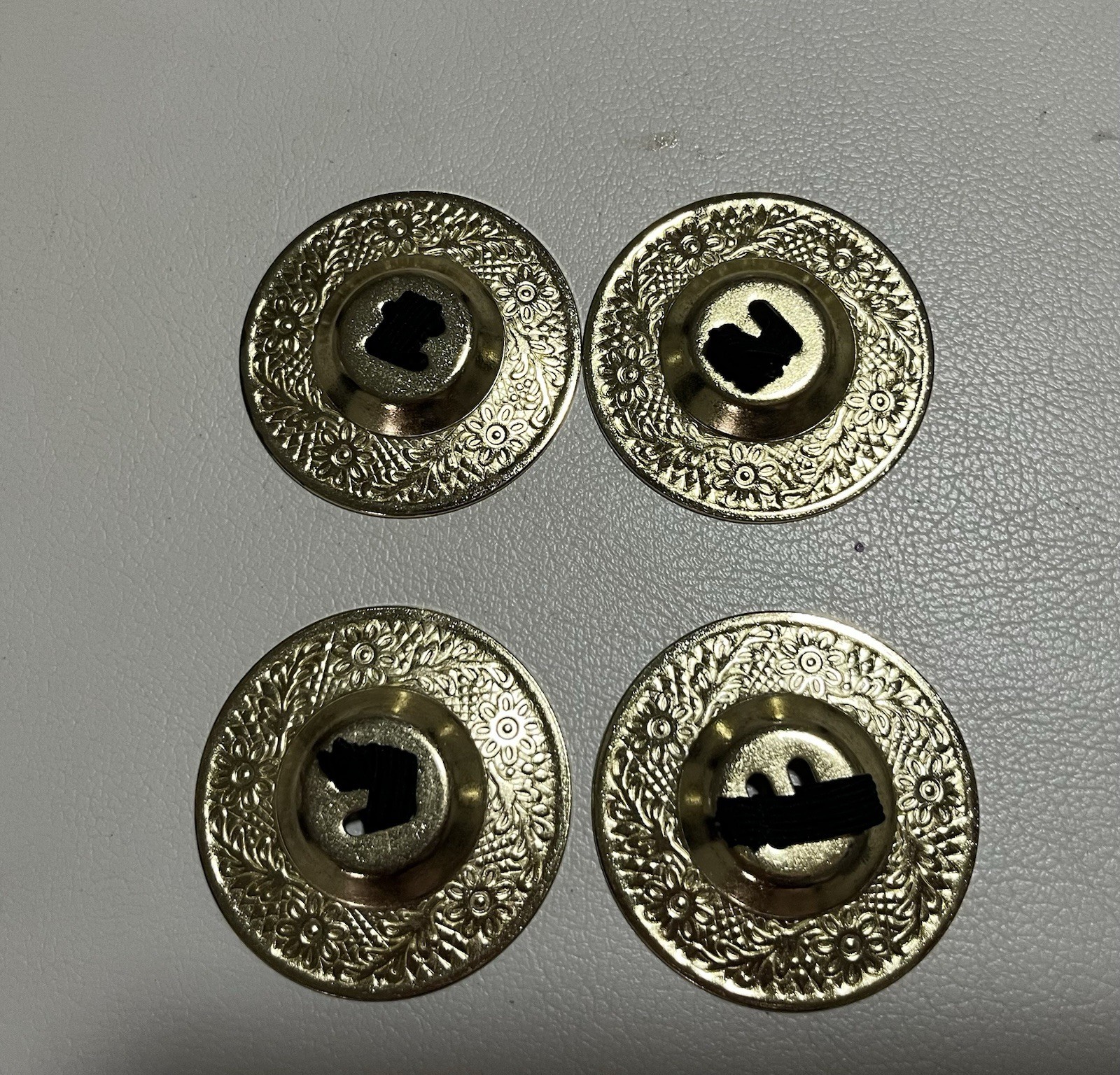 Brass Gold Tone Bellydance Zills Finger Cymbals Accessories Percussion