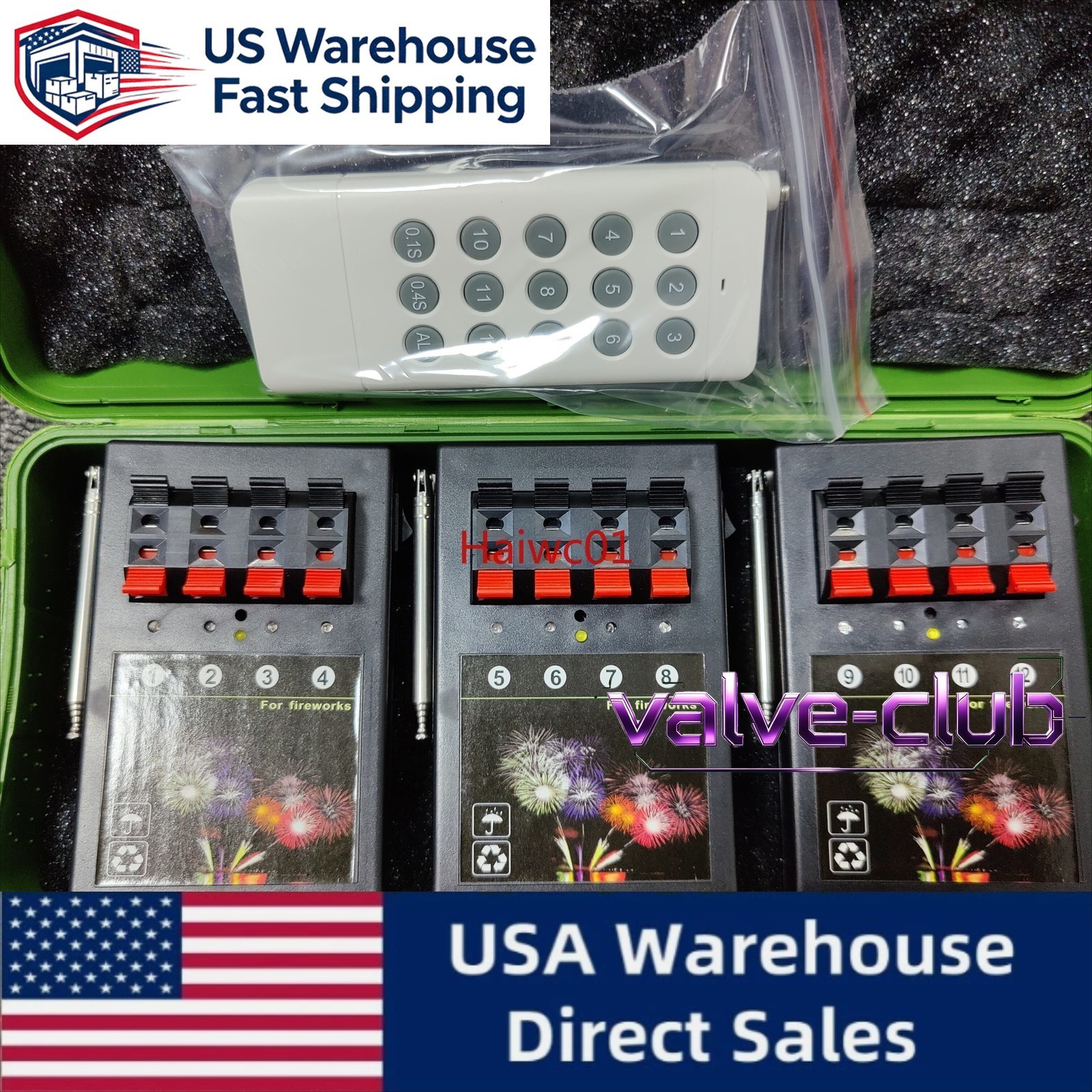 12 Cue Professional Wireless Fireworks Firing System Remote Controller USA Stock