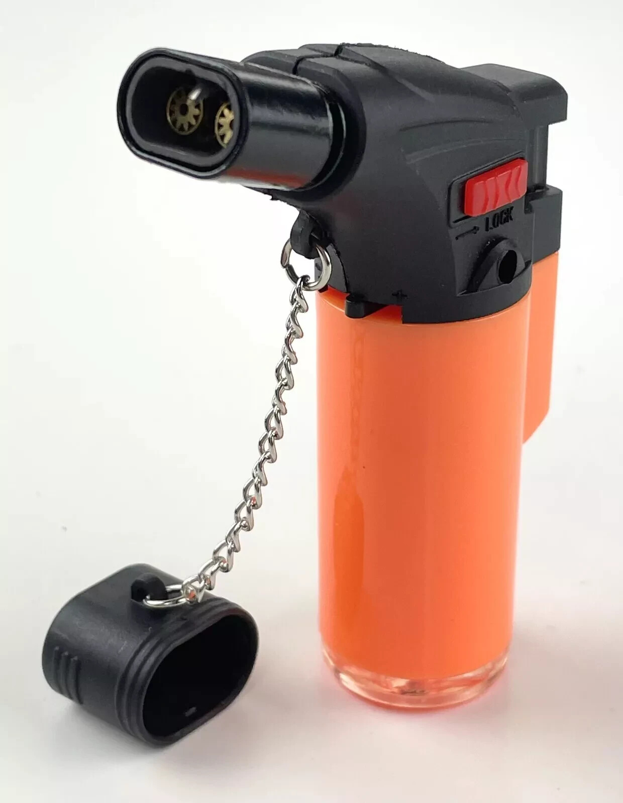 5 PACK Double Jet Torch Adjustable Butane Refillable Lighter W/ Safety Lock Neon