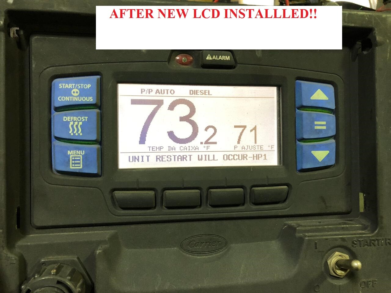 TRP LCD DISPLAY REPLACEMENT FOR CARRIER Transicold X2 X3 X4 HE19