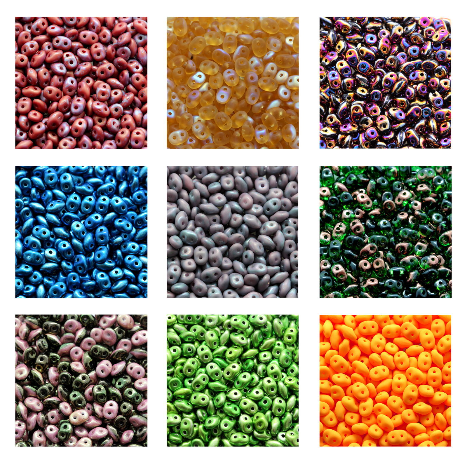 Matubo Superduo™ Pressed Beads Czech Glass 2.5x5mm Size 22.5g Tube Choose Color