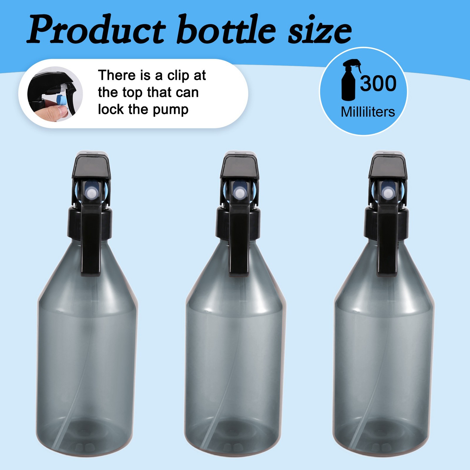 Plastic Bottles for Cleaning Solutions,10OZ Reusable Empty Container3167
