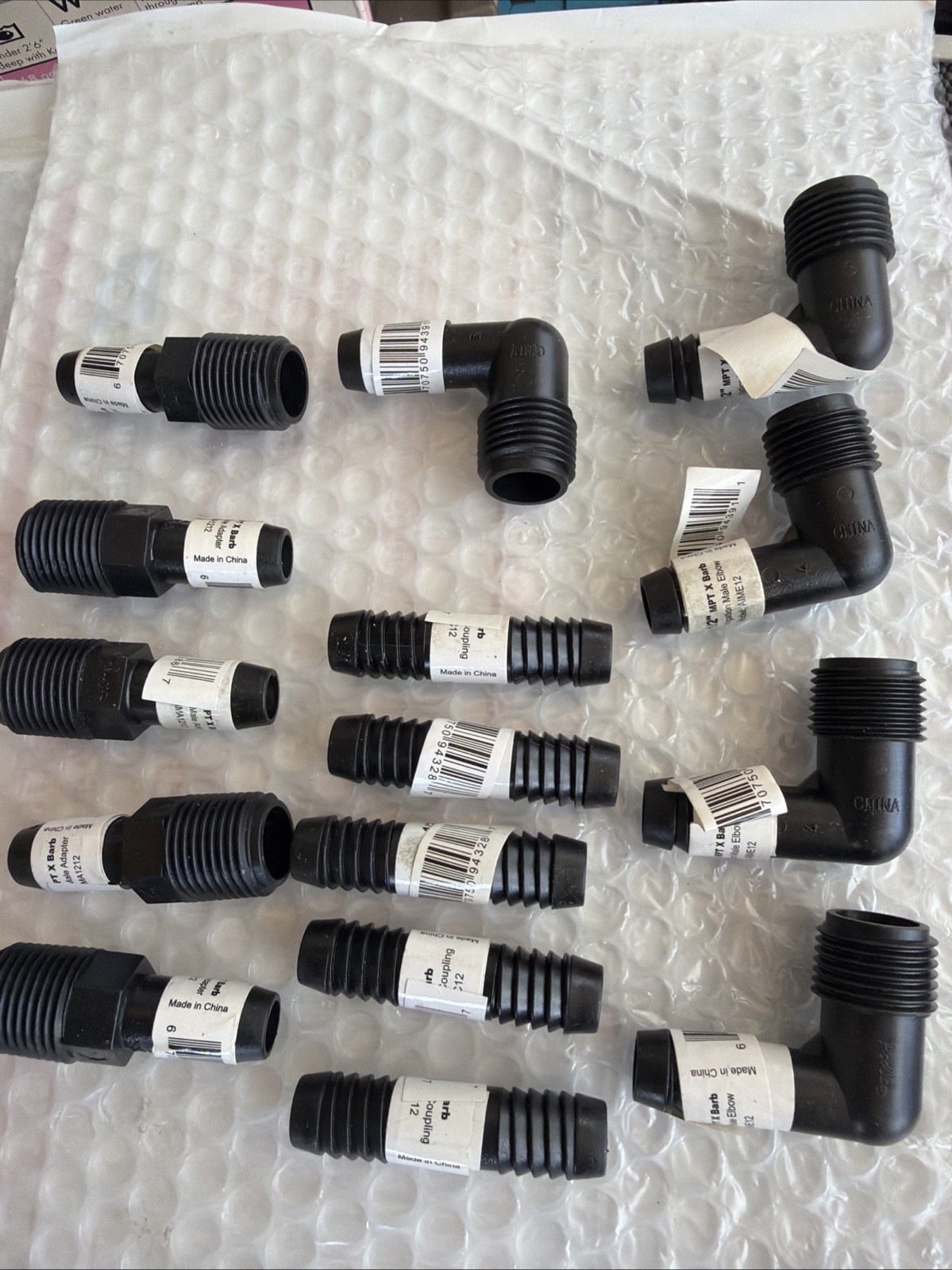 Apollo - 1/2" MPT x Barb - Irrigation Male Adapter Lot Elbows Connectors