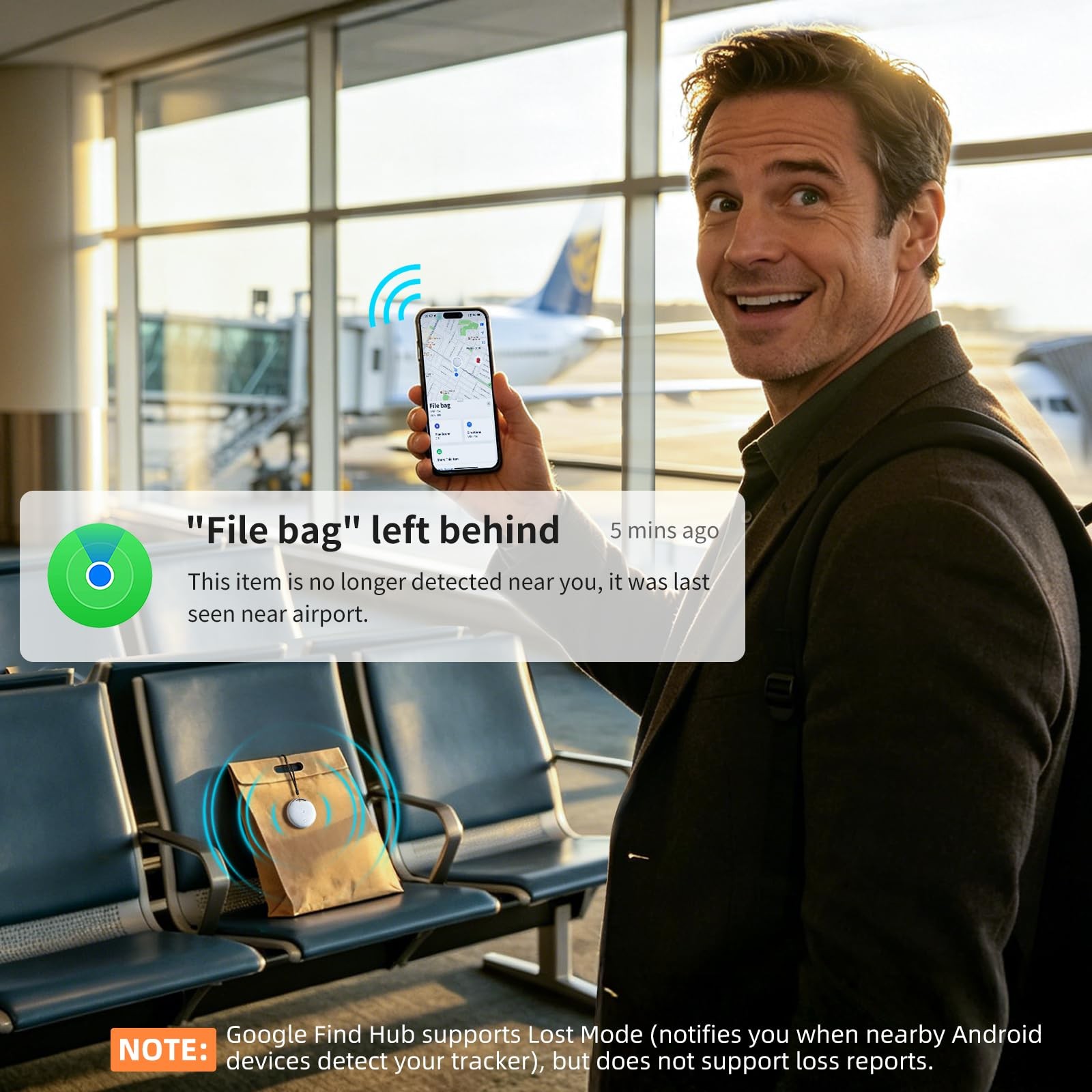 Air Tags for Android, Air Tags-4 Pack Work Compatible with Apple Find My & Go...