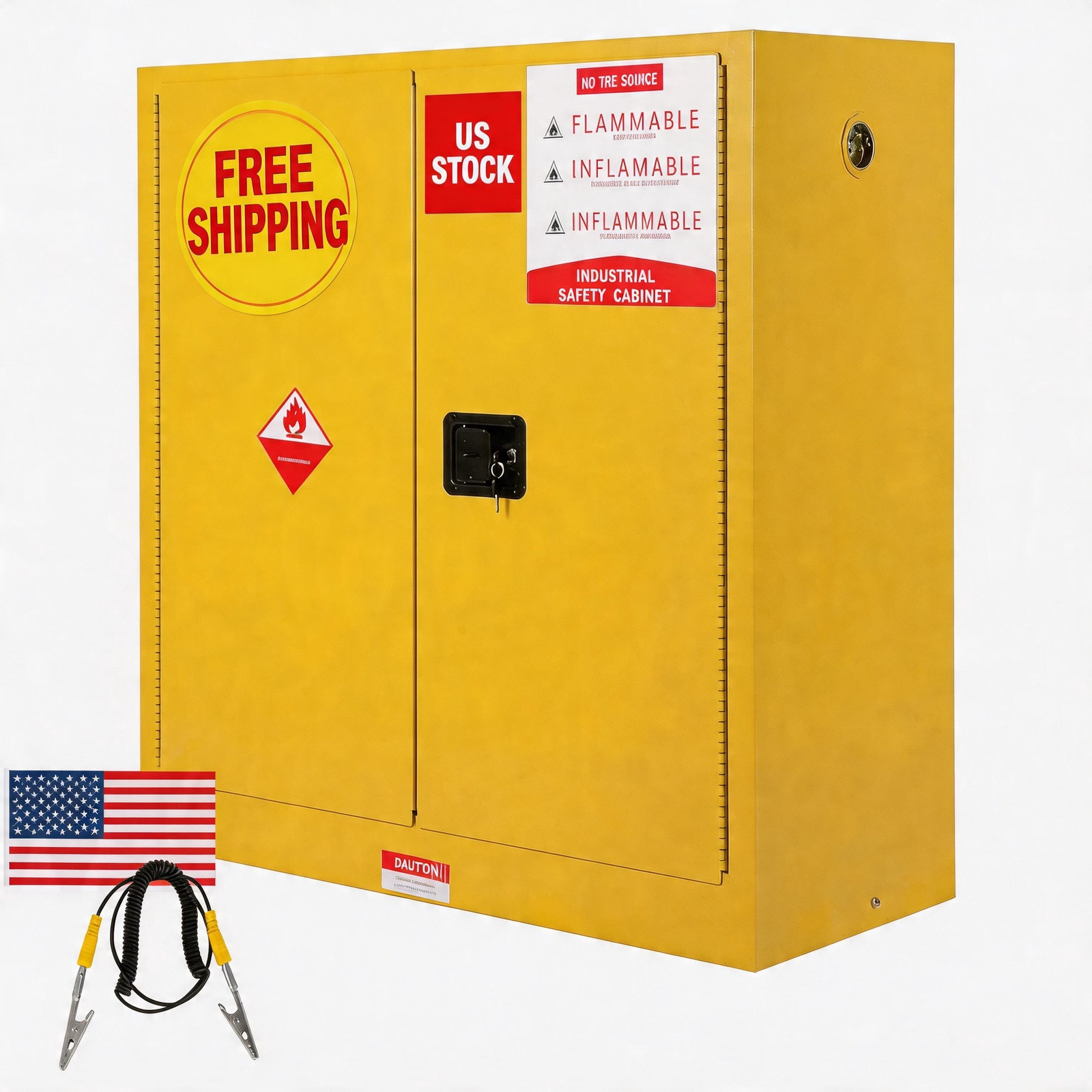 Flammable Storage Cabinet for Hazardous Materials Ground -45 Gallon Capacity