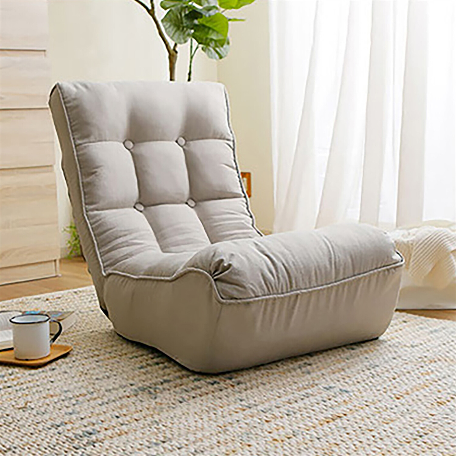 Lazy Sofa Chair Adjustable Single Sofa Floor Couch Reclining Chair Leisure Sofa