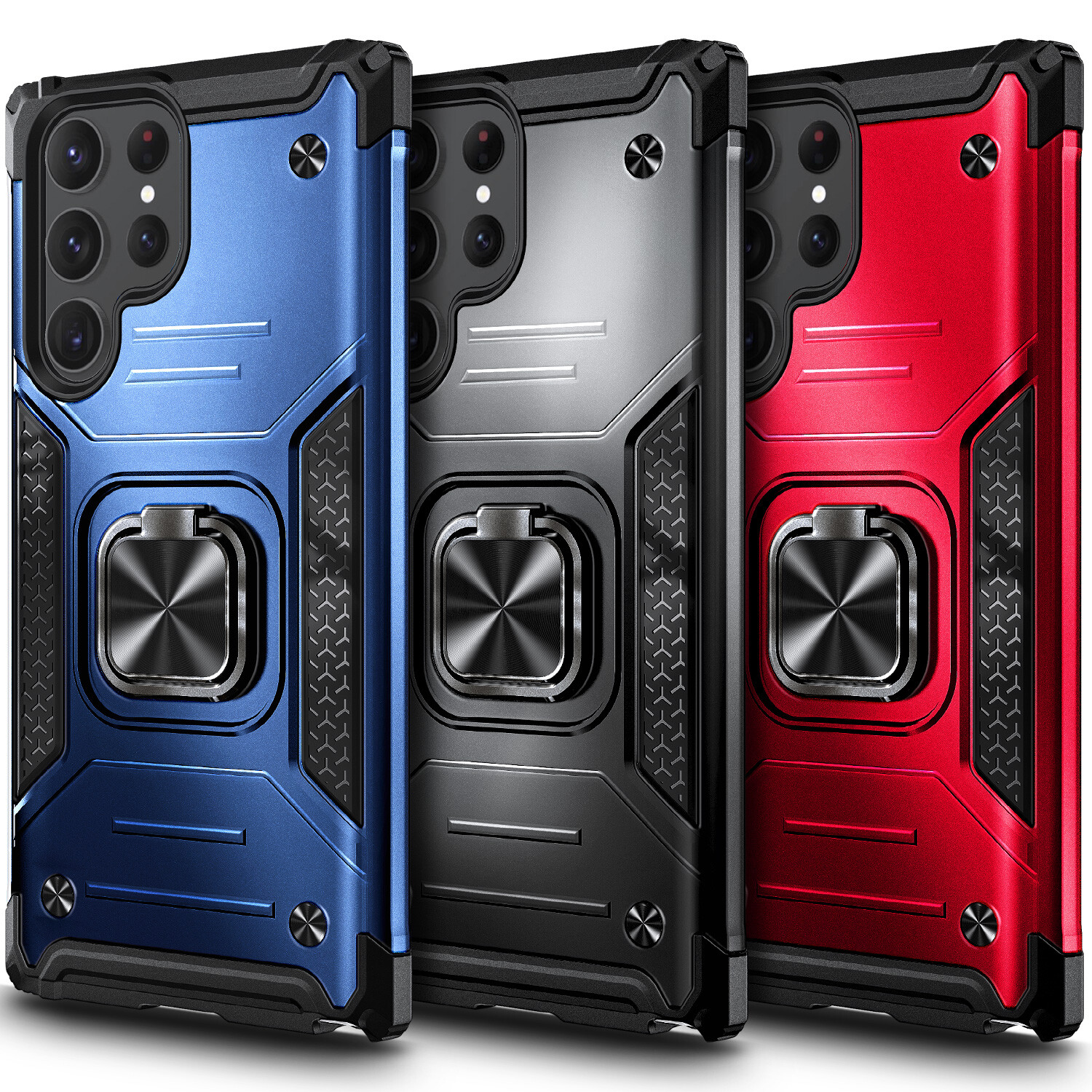 Case For Samsung Galaxy S23/S23+/S23 Ultra, Ring Stand Cover w/ Screen Protector