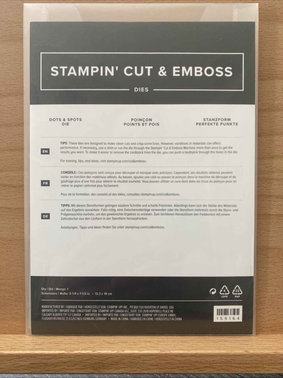 Stampin' Up! DOTS & SPOTS die - gently used, EXCELLENT condition