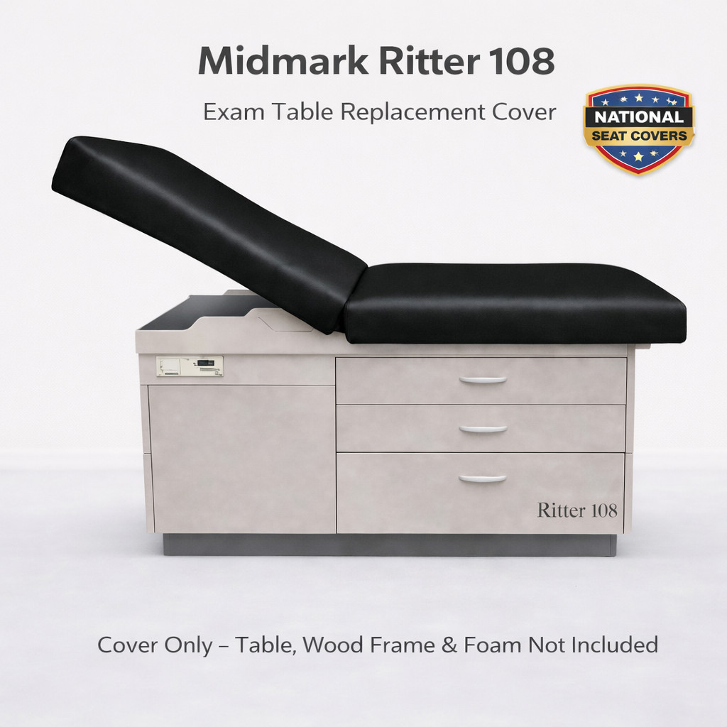 Midmark Ritter Exam 108 Replacement Vinyl Upholstery Table Cover , DIY-STAPLE ON