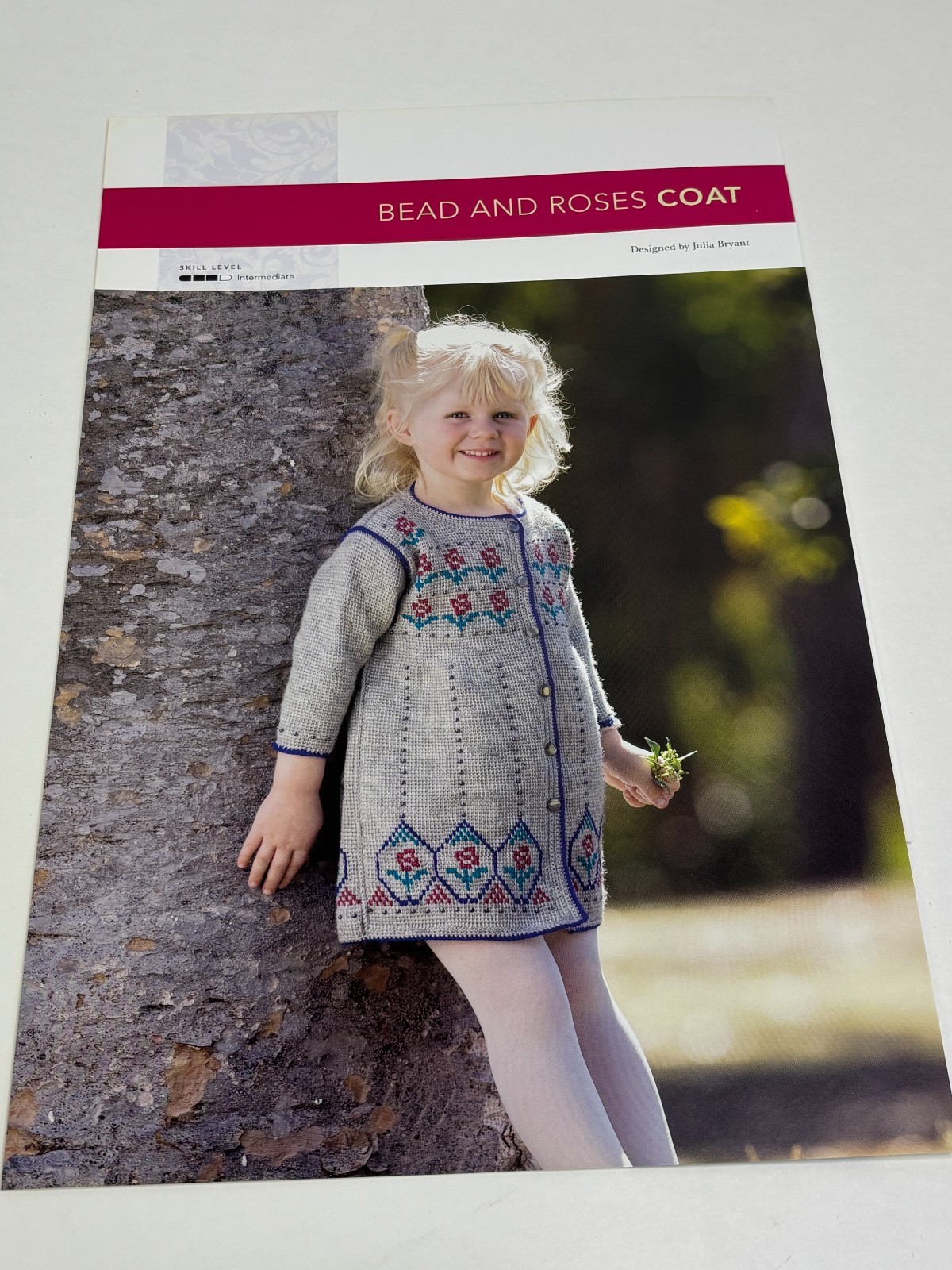 Bead and Roses Coat Child Size 4 Crochet Pattern Book Pages