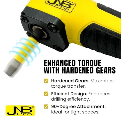 Right Angle Drill Attachment, 90 Degree Compact Drill Adapter with Magnetic
