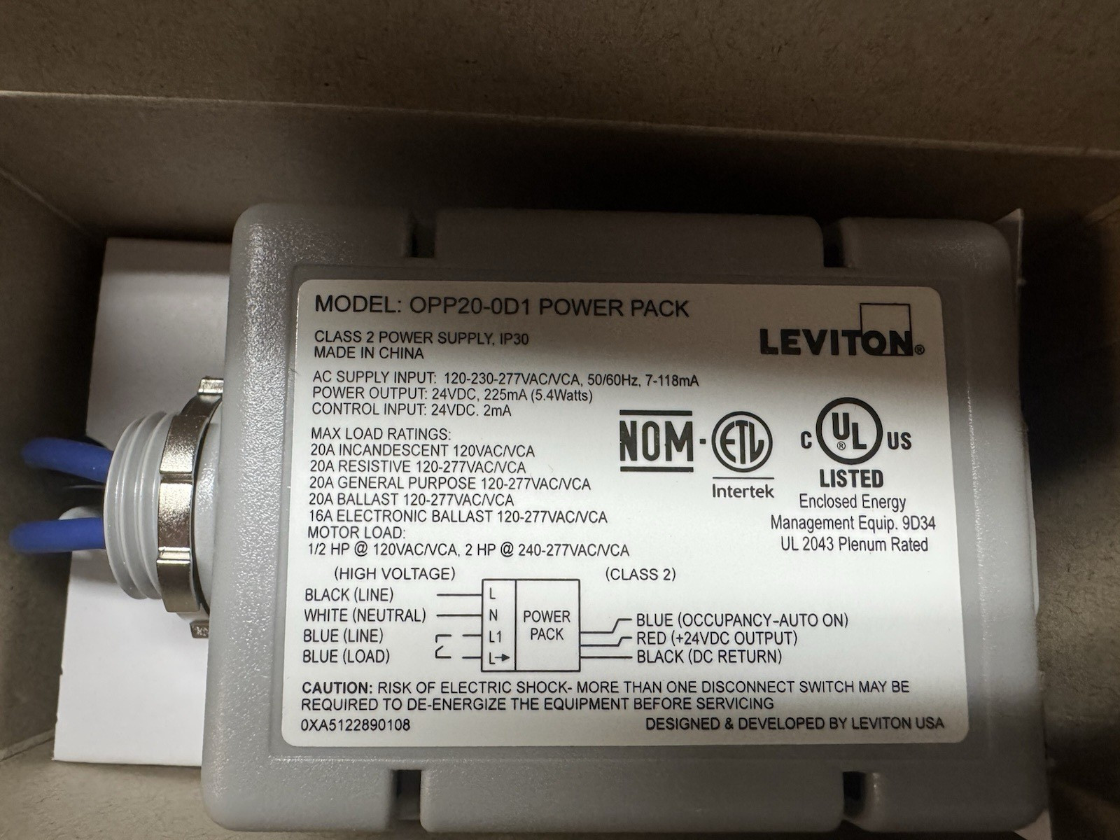 Leviton Occupancy Sensor NIP