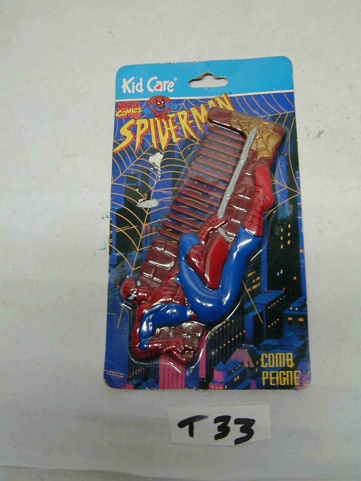 Vintage 1990's Marvel Comics 6" Spider-Man Comb Mint On Card