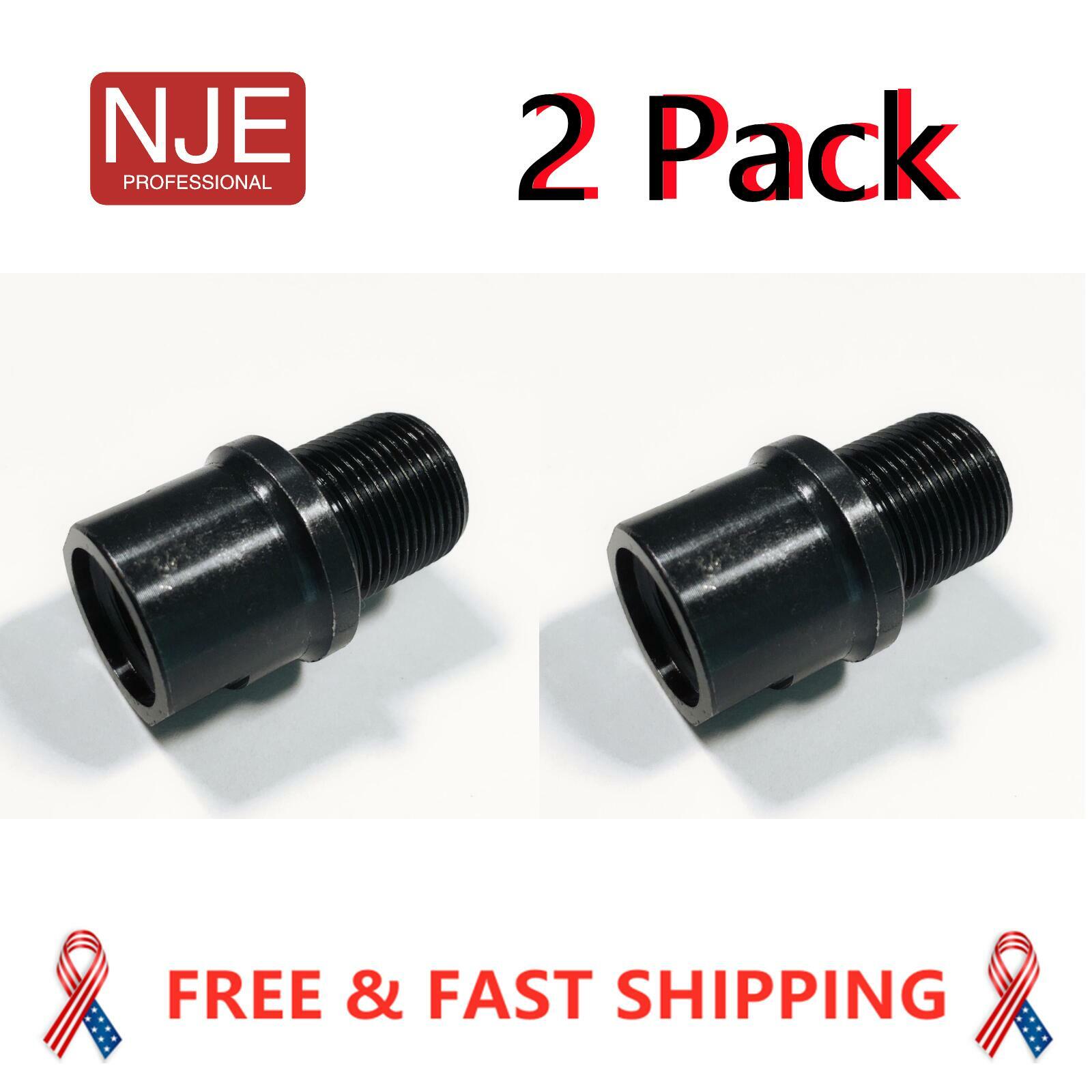 2 Pack Steel Premium Thread Adapter 1/2x28 to 5/8x24