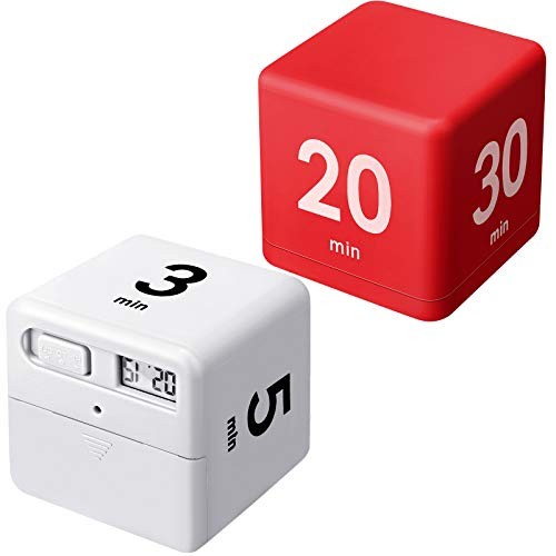 Weewooday 2 Pieces Cube Productivity Timer Flip Gravity Sensor Flip Countdown