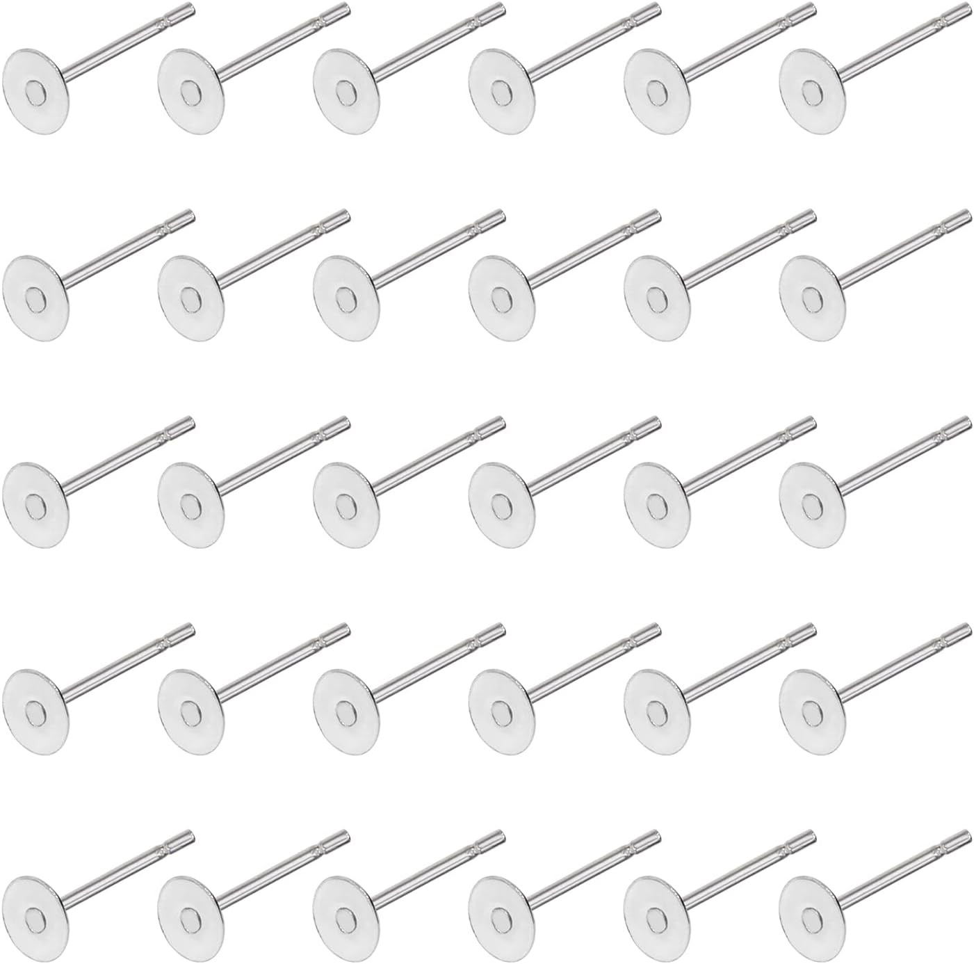 Stainless Steel Flat Blank Pad Tray Earring Posts Earring Pin Studs for Resin St