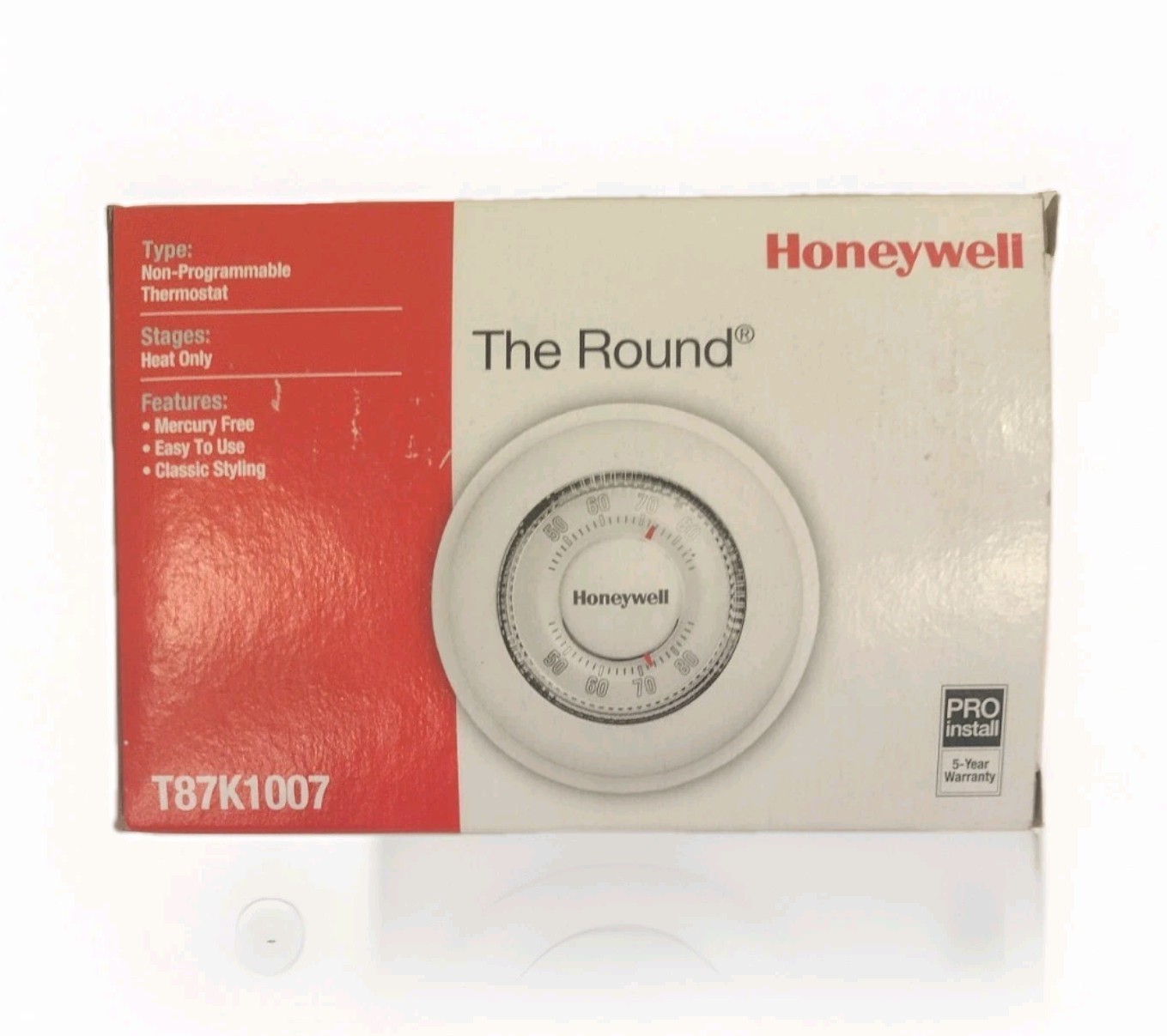Honeywell T87K1007 Heat Only Thermostat - Vintage Round Style - No Mercury 🔥NEW