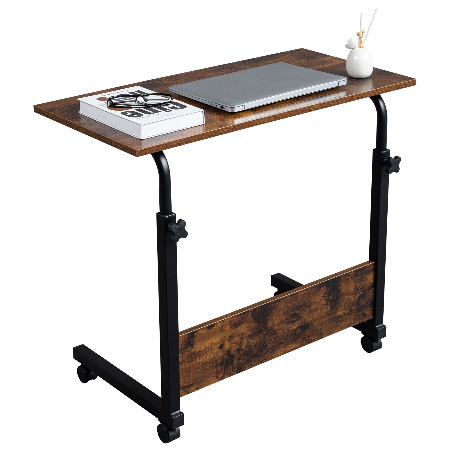 Height Adjustable Mobile Table Side Table Workstation Laptop Overbed Multi Table