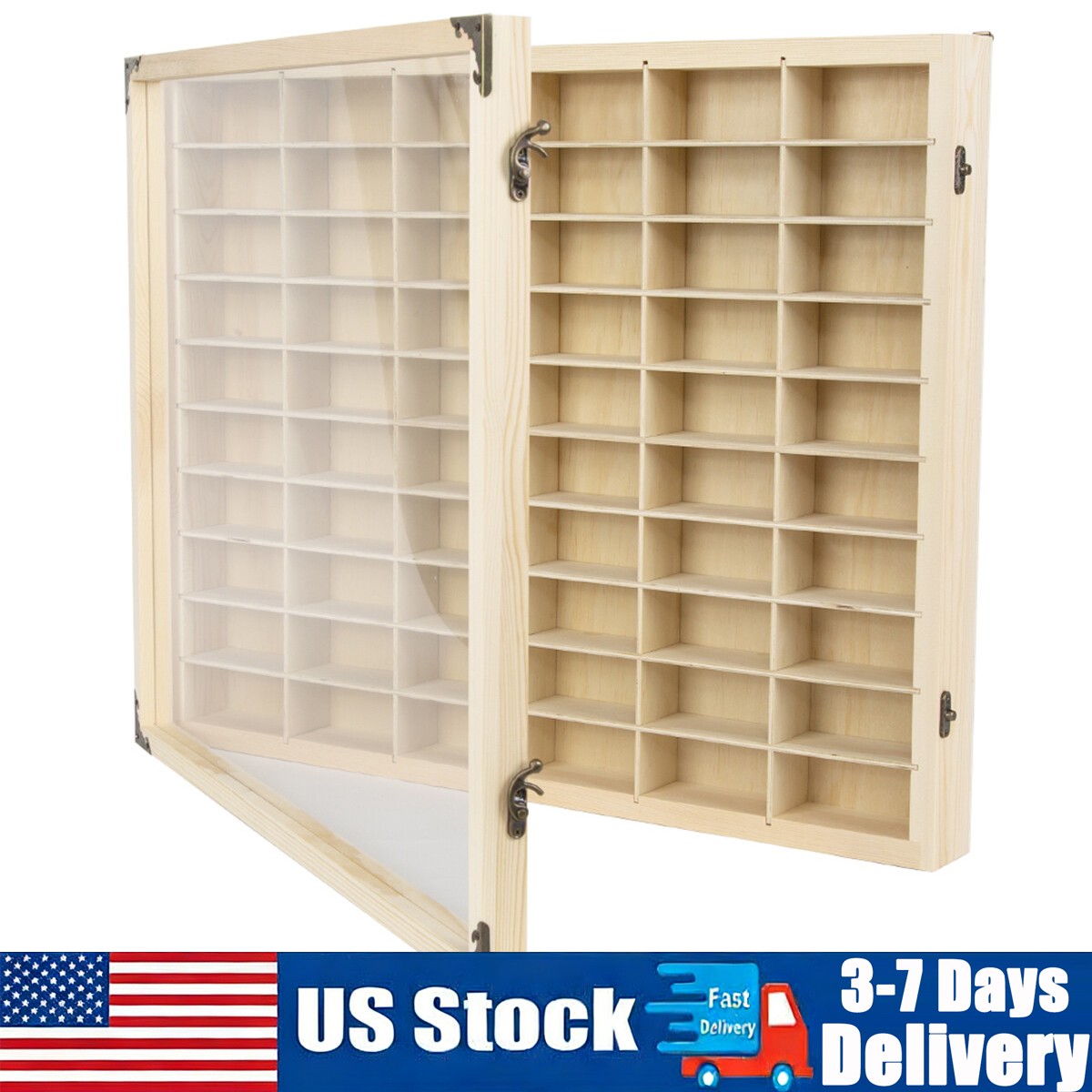 60 Grids Wheels Car Model Display Cabinet for Diecast Car Matchbox 1/64 Shelf
