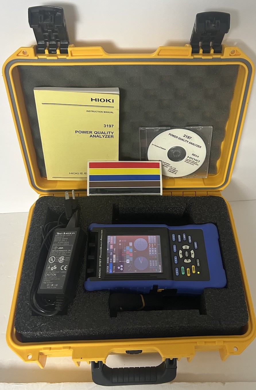 Hioki 3197 Three Phase HandHeld Power Quality Analyzer Meter