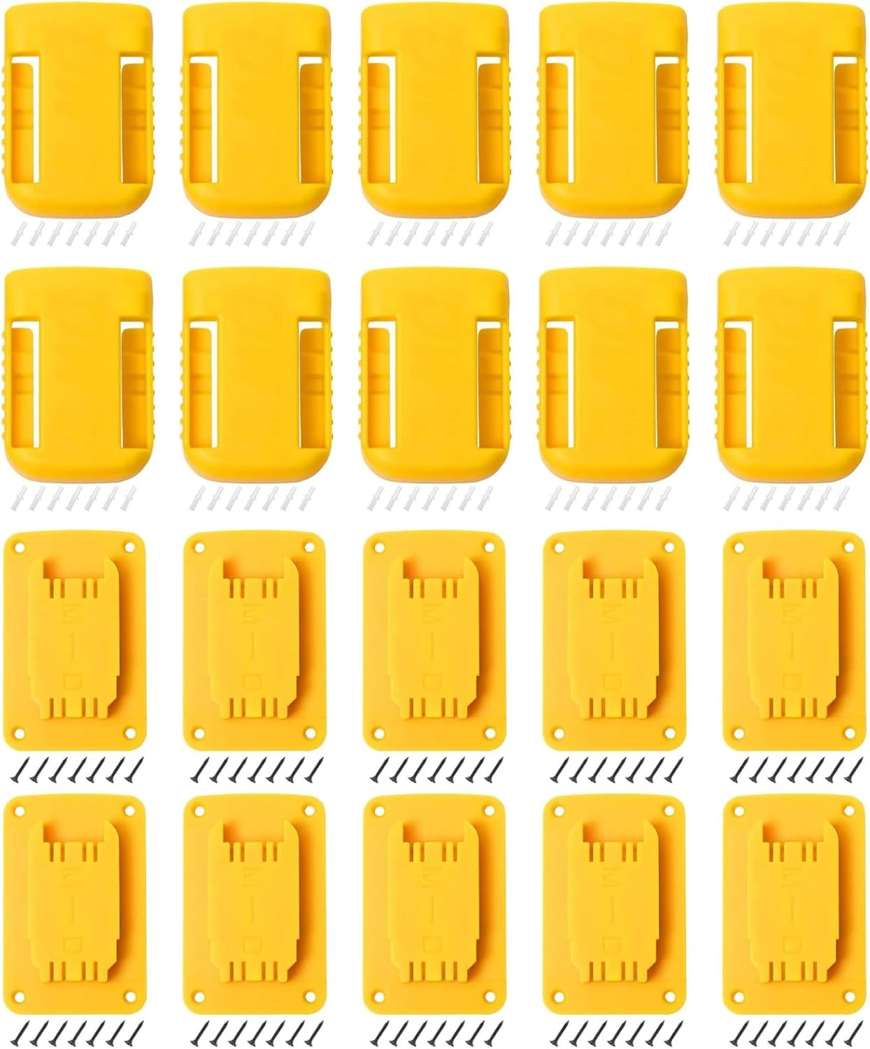 Tool Holders and Battery Mounts Compatible with Dewalt 20V and Milwaukee Tools,