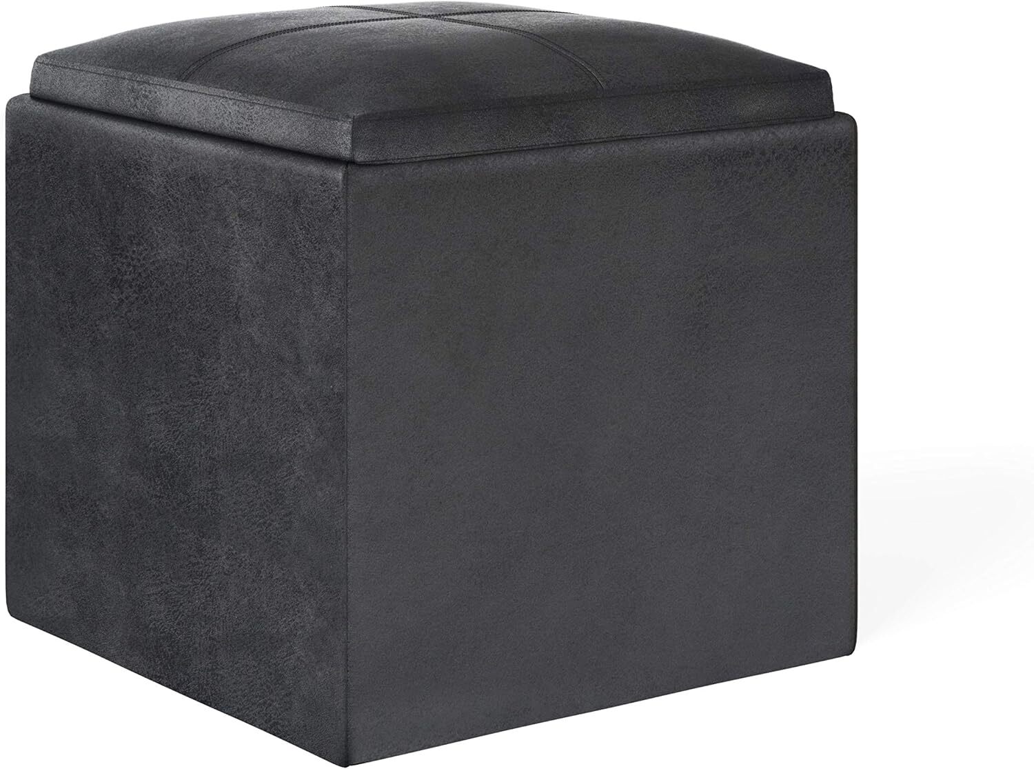SIMPLIHOME Rockwood 18 Inch Wide Contemporary 18 inch, Distressed Black