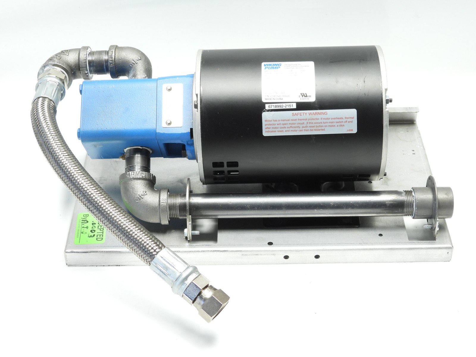 Genuine Pitco B6678535-C Filter Pump & Motor Viking 115V OEM New
