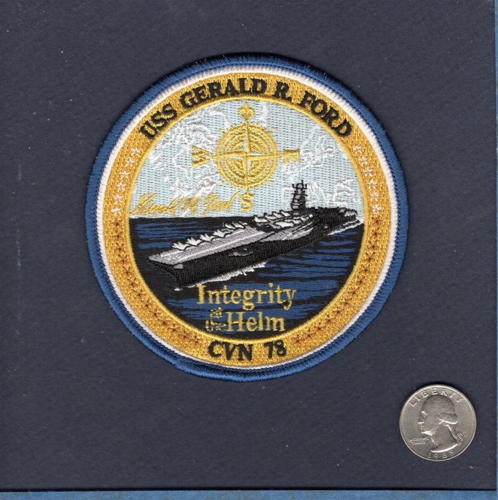 CVN-78 USS GERALD R FORD US NAVY Aircraft Carrier Ship Squadron Patch