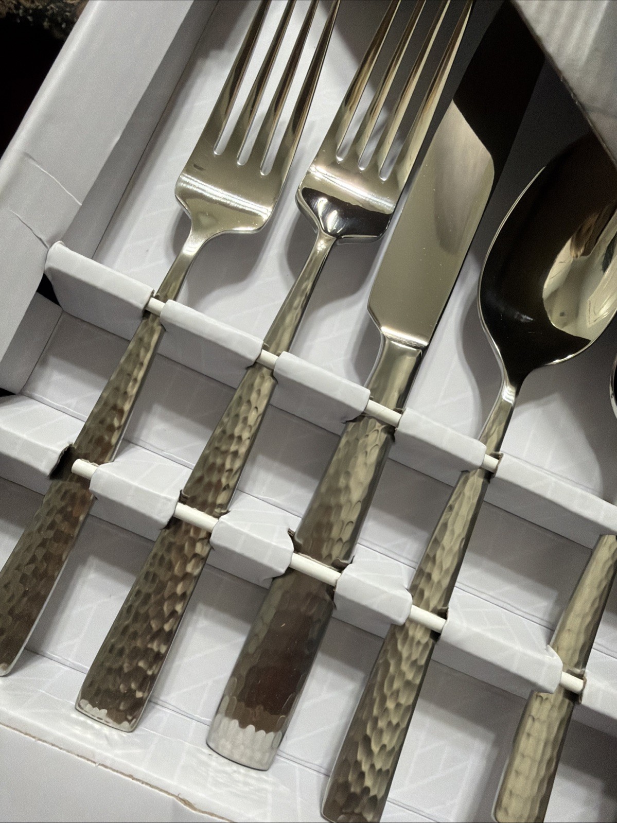 Mikasa OLIVER hammered Stainless Flatware Satin Silverware YOUR CHOICE NEW