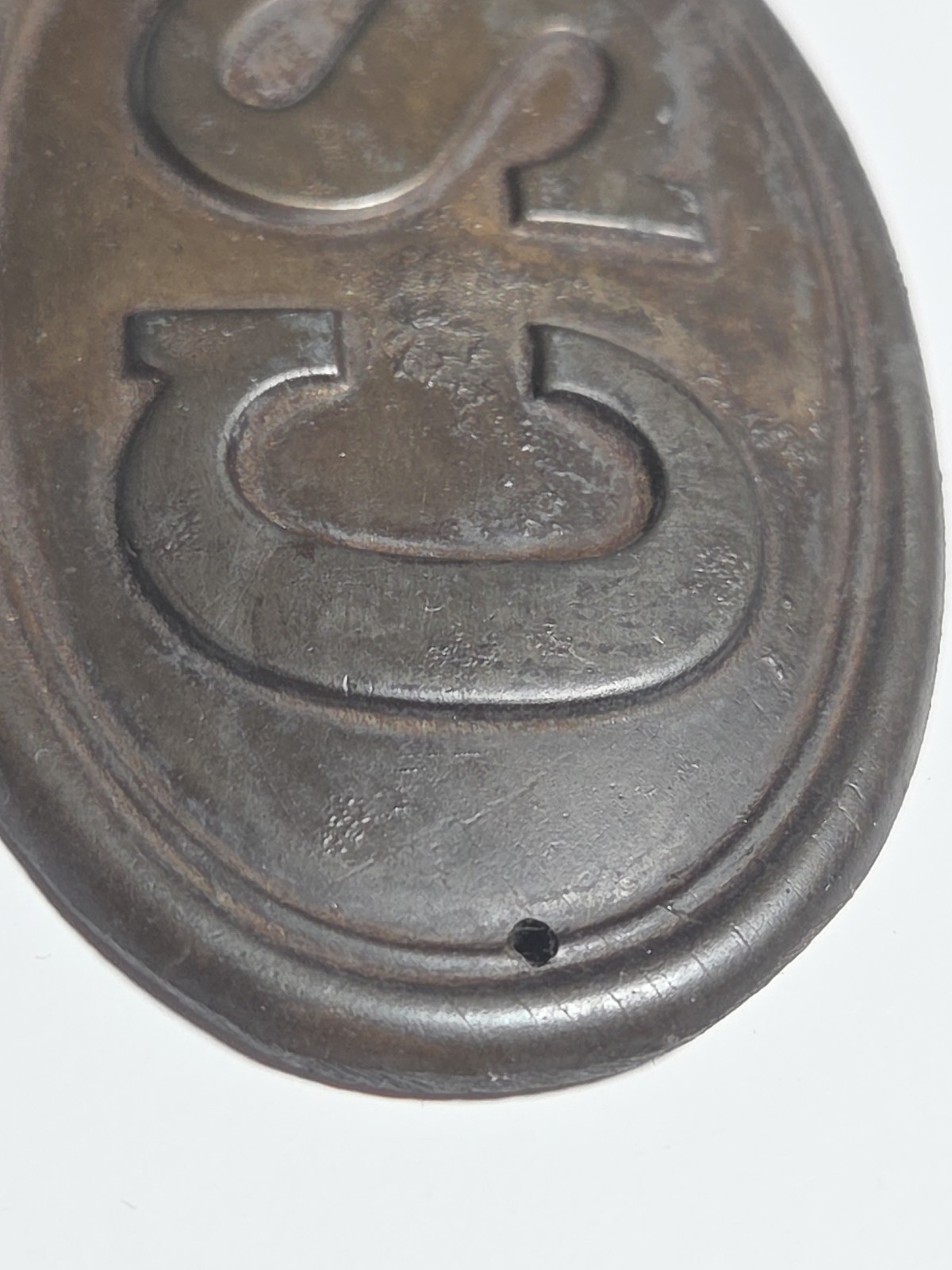 Vintage CSA CS Belt Plate Brass Artillery 1863 Repro Framed Display