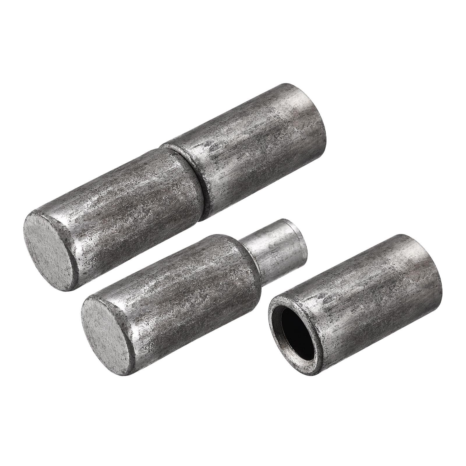 Weld on Barrel Hinges, 73mm x 20mm Male to Female Iron Hinge Pin 4 Pairs