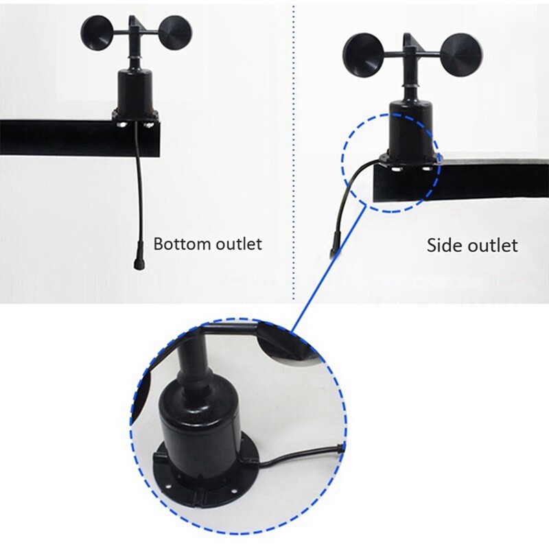 2x 0-70M / S Wind Speed Sensor Environment Output Pulse Type Three1975-