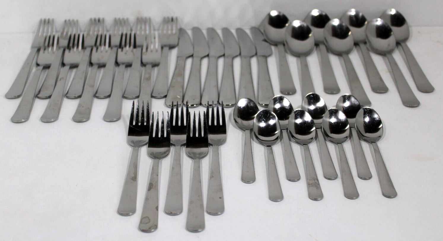 IKEA DRAGON or MOPSIG 37 Piece Stainless Flatware Lot MCM Modern Design 221 85