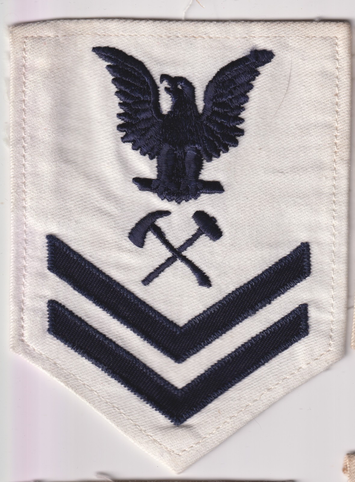 Damage Controlman PO2 USN white rate patch post WWII make