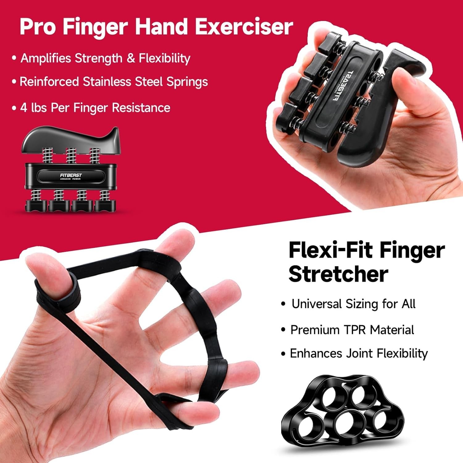 Adjustable Grip Strengthener Kit - 5 Essential Tools for Training