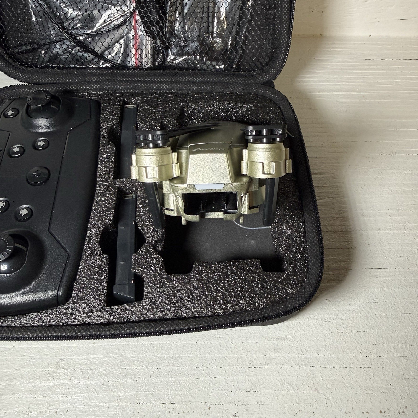 4k Camera E58 Foldable RC Quadcopter Drone Black with Controller & Carrying Case