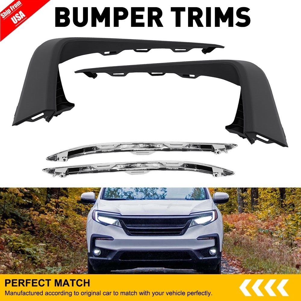 For Honda Pilot 2019-2022 Replacement Front Fog Light Garnish Molding Trim Cover