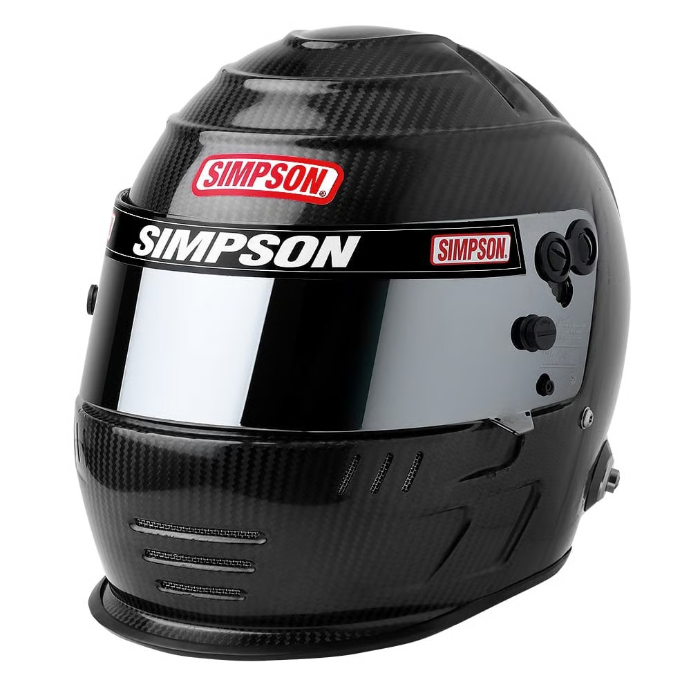 Simpson Racing 770738C SA2020 Speedway Shark Racing Helmet 7-3/8 Carbon Fiber