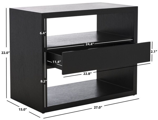 Safavieh MUNSON 2 SHLF 1 DRW NIGHTSTAND, Reduced Price 2172728470 NST6603C