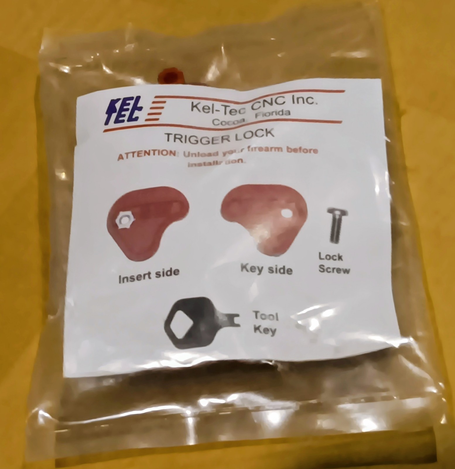 Kel Tec Red Trigger Lock Sealed In Bag New