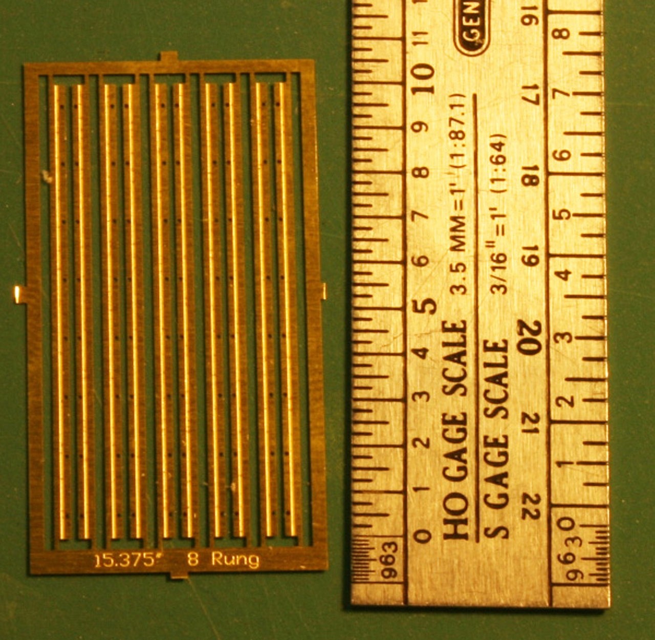 Yarmouth Model Works Part 306 Ladder stiles 15-3/8" centers 8 rung ladder