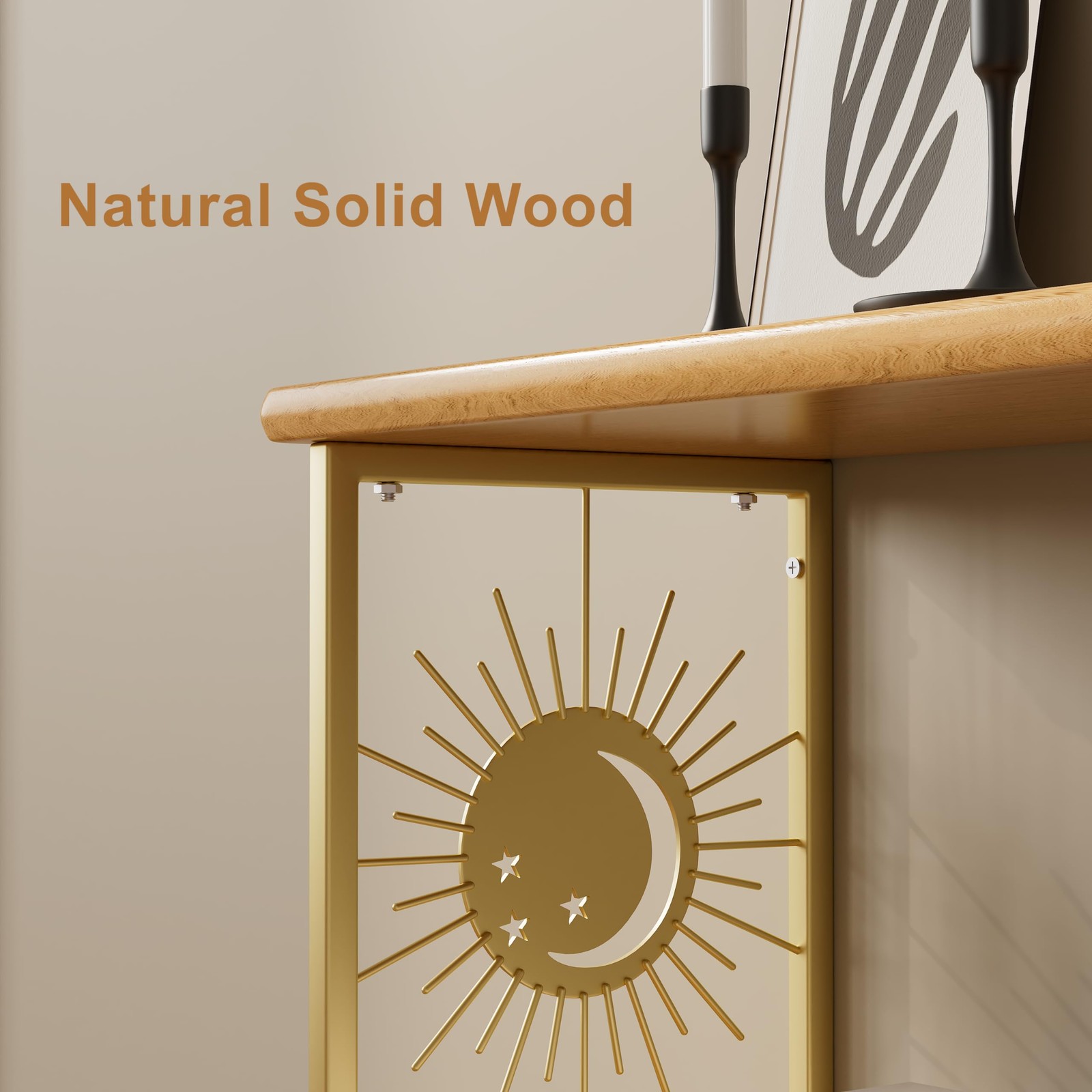 Floating Nightstand Wall Mounted - Natural Solid Wood Night Stand, Bedside Ta...
