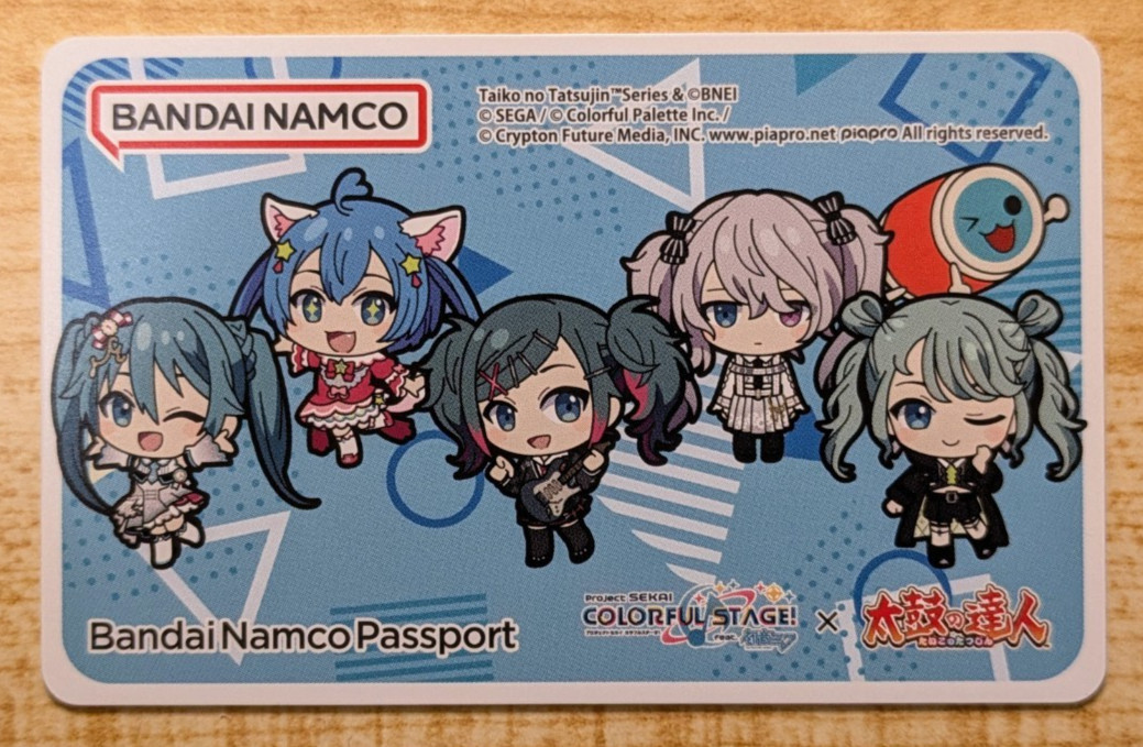 Bandai Namco Passport Card Taiko no Tatsujin Project Sekai banapassport IC pass