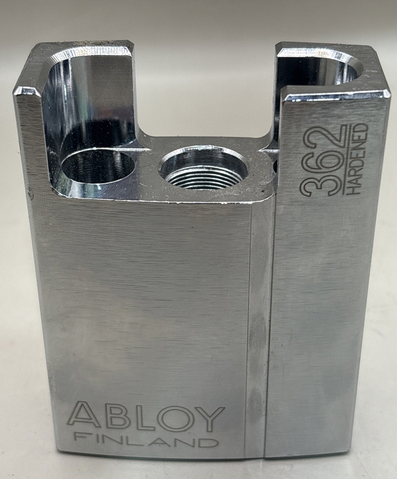 Abloy Sentry PL362B 9/16" x 1" Shrouded Steel Padlock Chrome Finish (Parts Only)