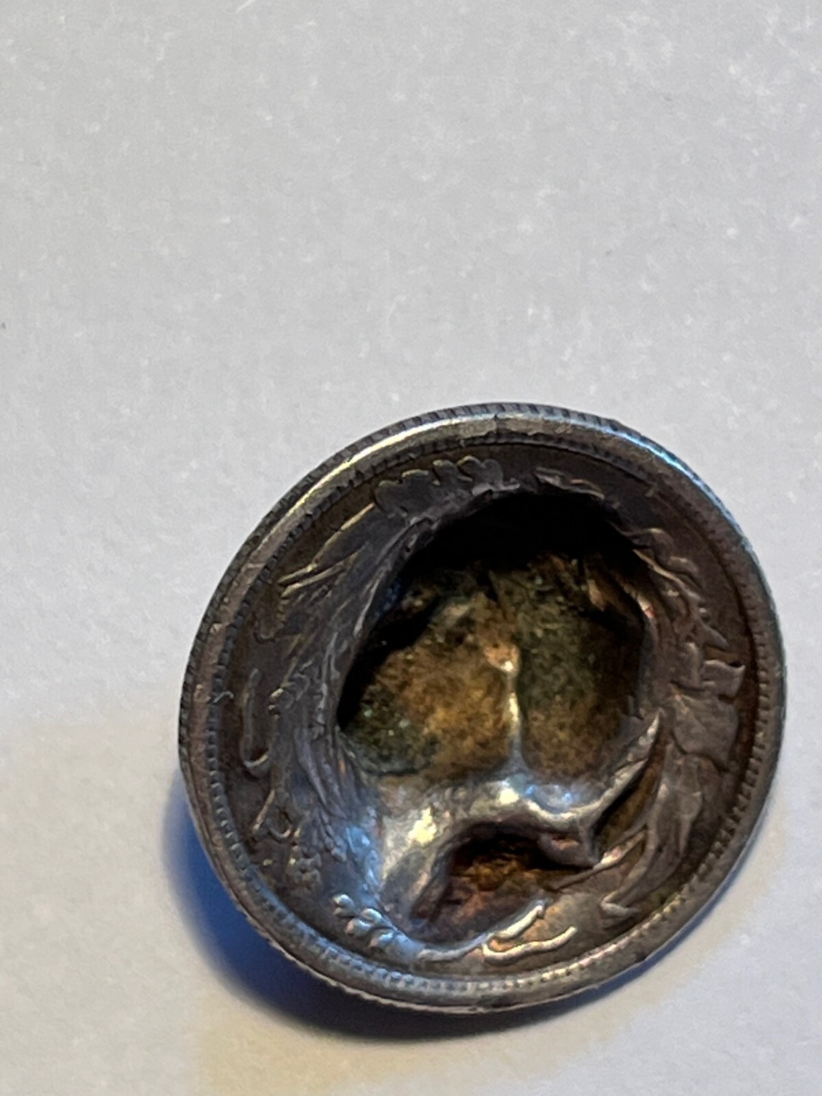 1912 Barber Dime Punch PUSH OUT Repousse 3D Coin