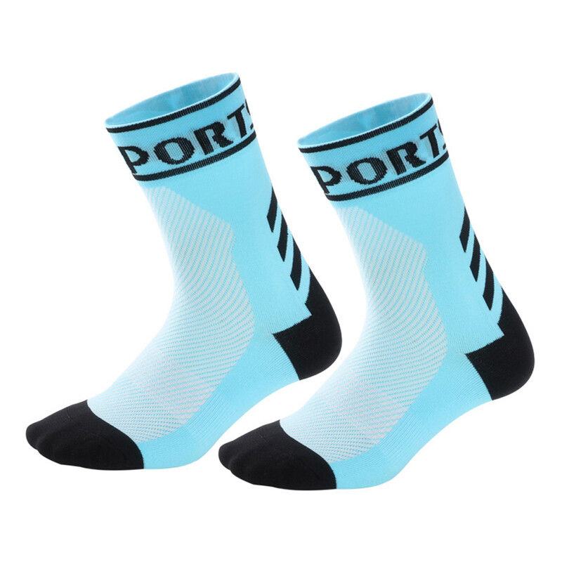 Cycling Riding Socks Mens Womens Bicycle Bike Sports Ankle Socks XC BMX MTB Blue