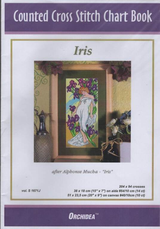 NEW!!! COUNTED CROSS STITCH "IRIS" BEAUTIFUL DESIGN