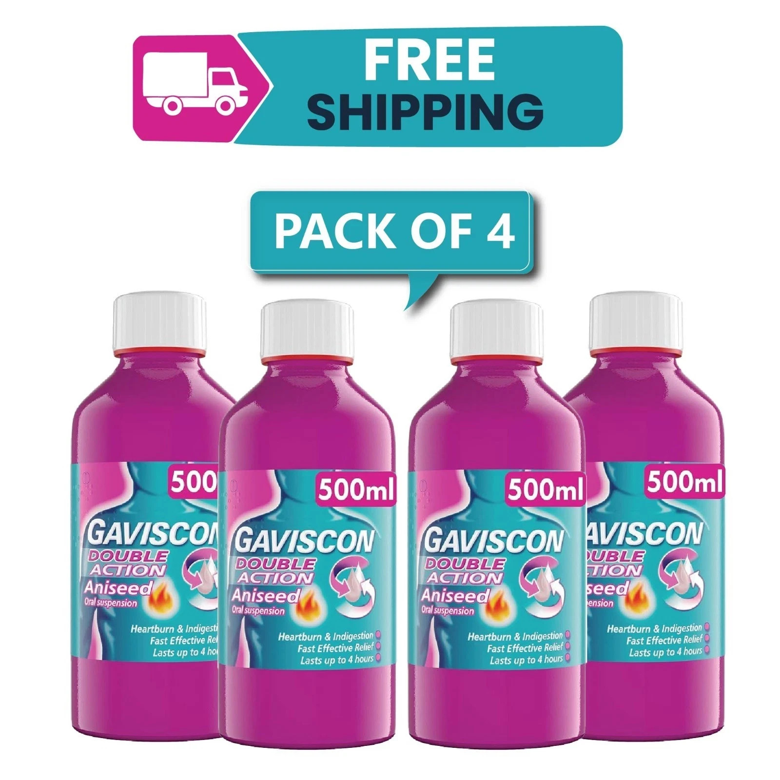 Gav-I$C0N - Double Action Liquids Aniseed 500ml - PACK OF 4